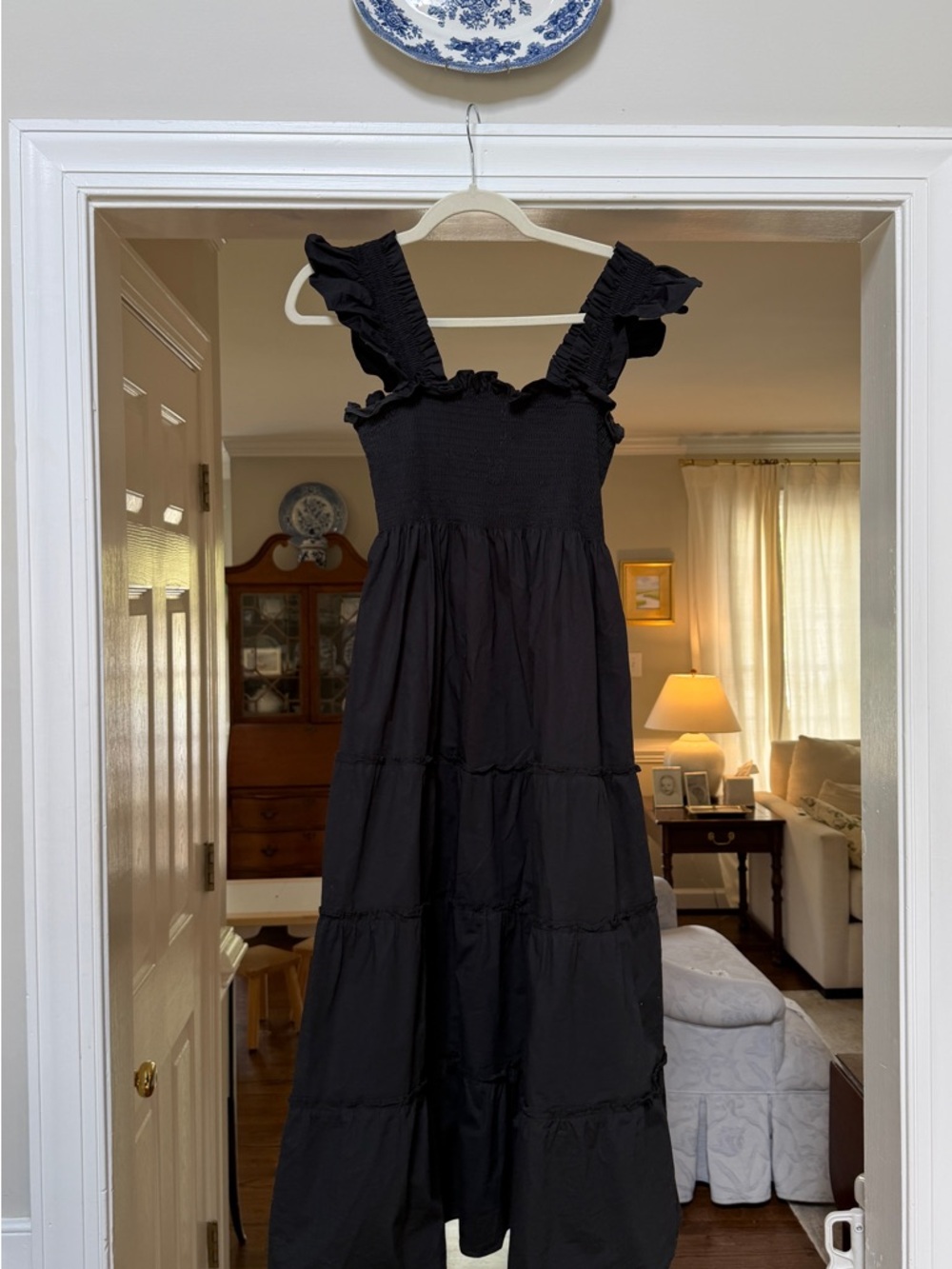 Hill House Black Ellie Nap Dress (cotton poplin)